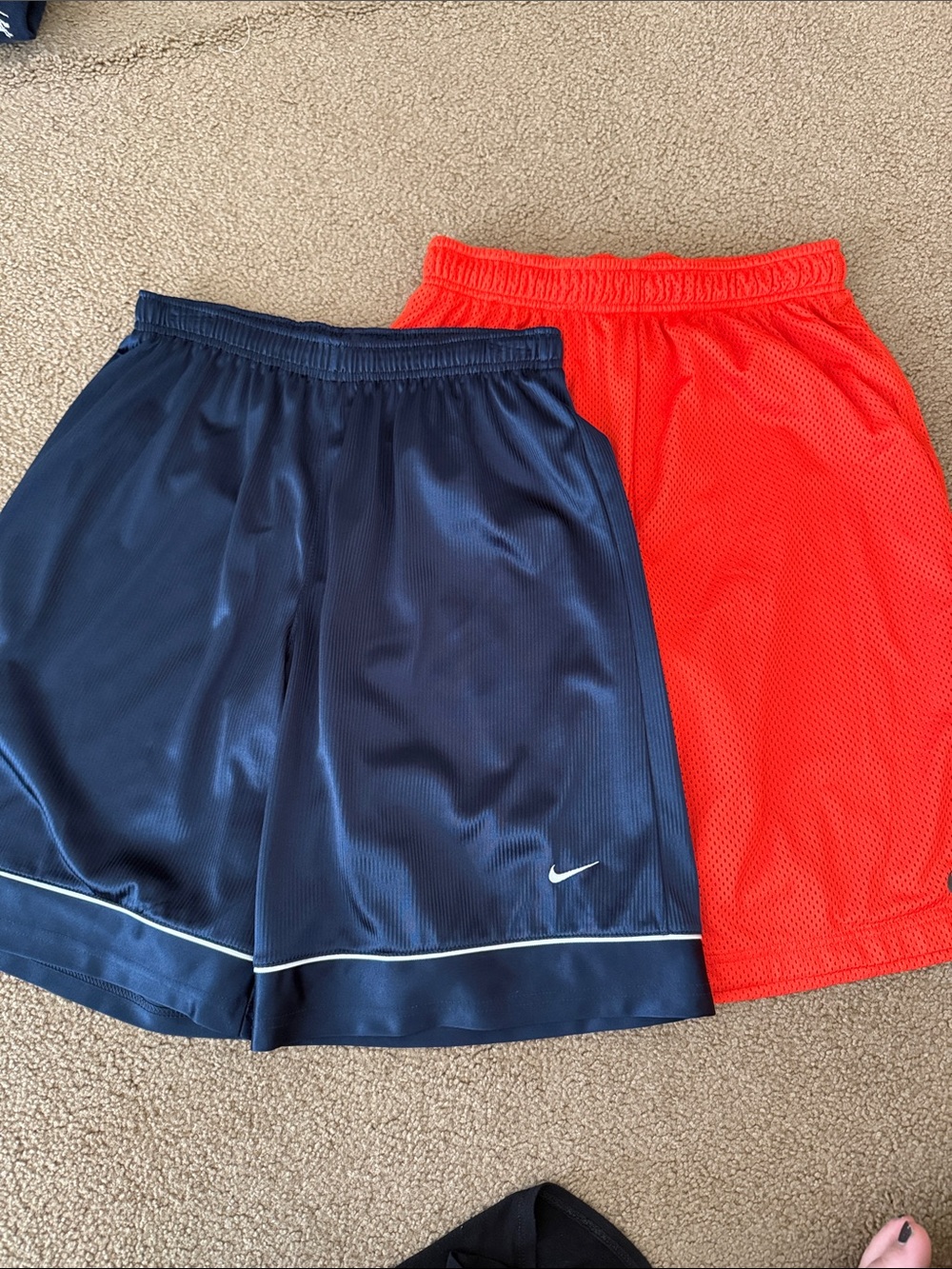 NWT boys XL Nike Athletic Shorts — Navy & Orange